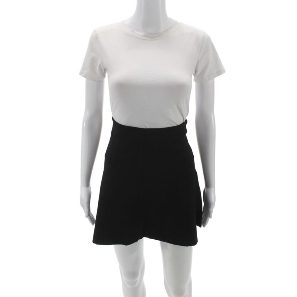 Paige Women A-Line Mini Skirt Black Rayon Size 2XS